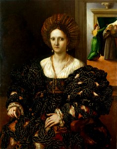 Portrait believed to depict Margherita Paleologo by Giulio Romano