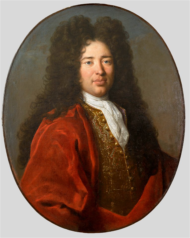 Portrait d'un homme à perruque en costume Régence (bgw18 1252)