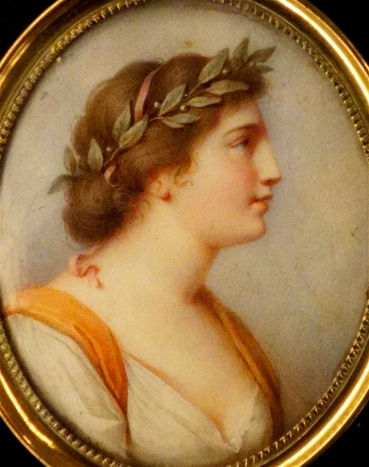 Portrait de l'héroïne Corinne de Germaine de Staël par Louis-Ami Arlaud-Jurine (cropped)
