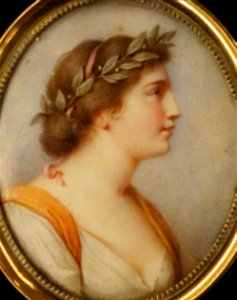 Portrait de l'héroïne Corinne de Germaine de Staël par Louis-Ami Arlaud-Jurine (cropped)