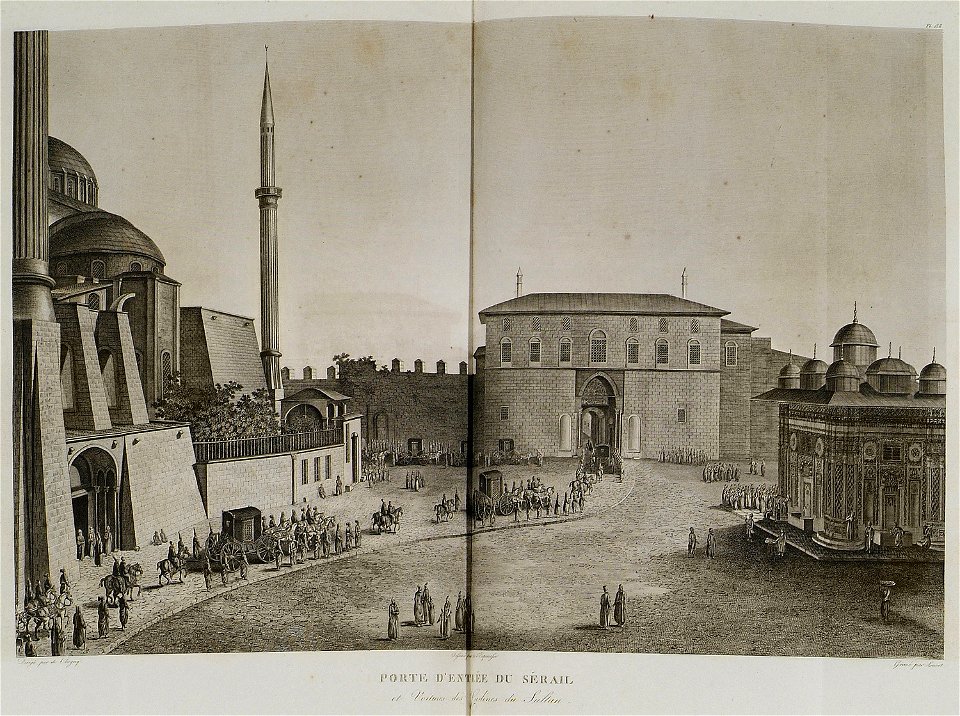 Porte d'entrée du Sérail - D'ohsson Mouradgea - 1790
