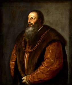 Portrait of Pietro Aretino (by Titian) - The Frick Collection. Free illustration for personal and commercial use.