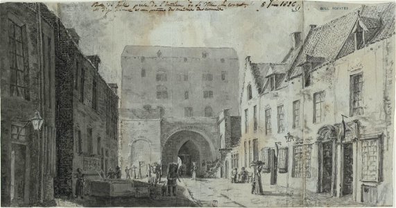 Porte de halle prise de l'interieur de la Ville, 1826