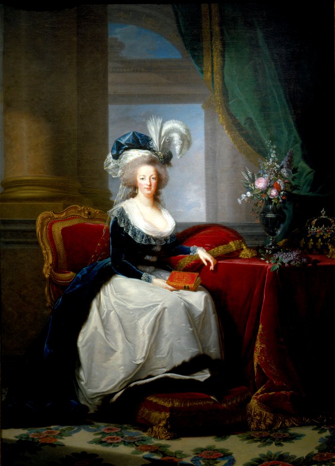 Portrait of Marie Antoinette, Queen of France, by Vigeé-Lebrun, at