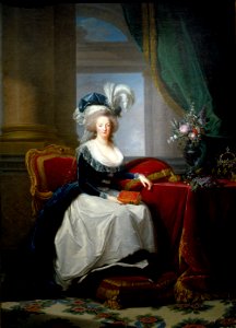 Portrait of Marie Antoinette, Queen of France, by Vigeé-Lebrun, at New Orleans Museum of Art. Free illustration for personal and commercial use.