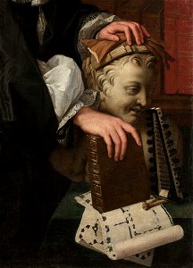 Portrait de Charles Perrault par Charles Le Brun - détail