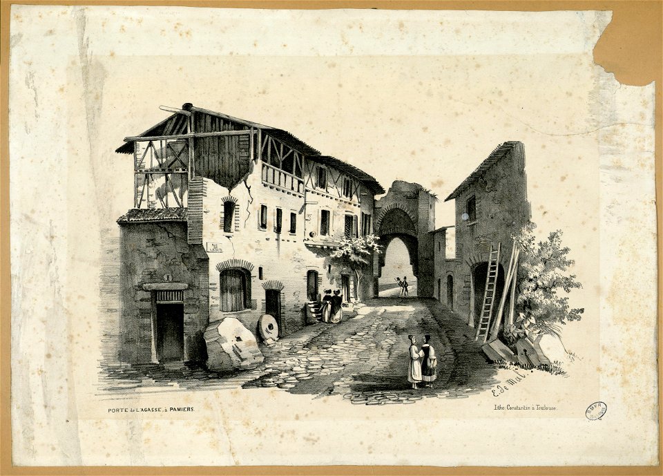Porte de l'Agasse, à Pamiers - Fonds Ancely - B315556101 A MALBOS 1 017
