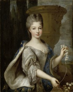 Portrait of Louise Élisabeth de Bourbon (1693-1775), Princess of Conti by Pierre Gobert. Free illustration for personal and commercial use.