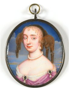 Portret van een vrouw, misschien Anne Hyde (1637-71), eerste echtgenote van Jacobus II van Engeland Rijksmuseum SK-A-4396. Free illustration for personal and commercial use.