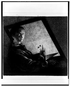 Portrait of Norblin seated at his work table LCCN2003675816
