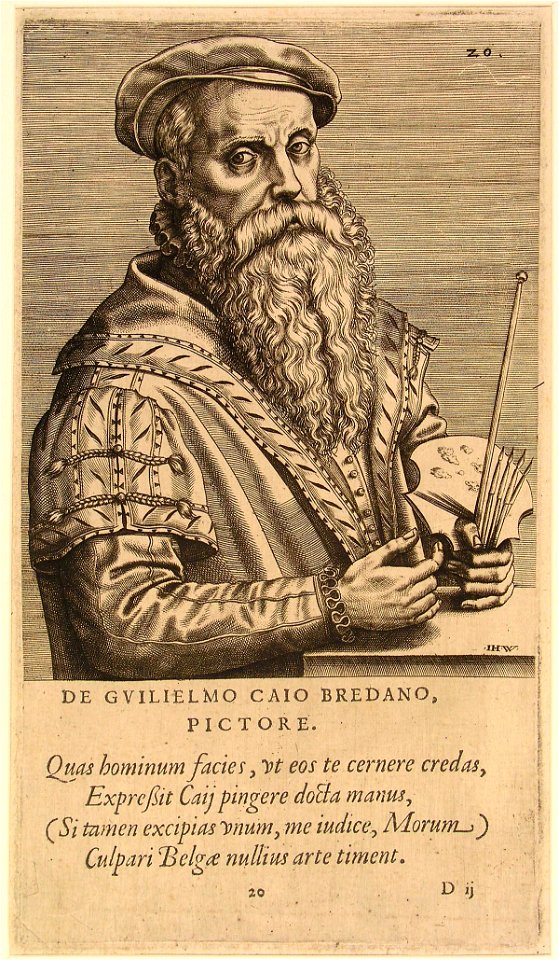 Portrait of Willem Key by Johannes Wierix Museum Boijmans Van Beuningen BdH 14961 (PK)