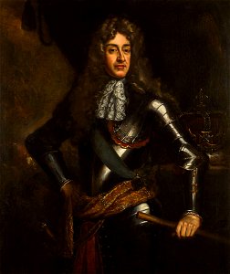 Portrait of King James II of England and VII of Scotland (by Studio of Sir Godfrey Kneller). Free illustration for personal and commercial use.