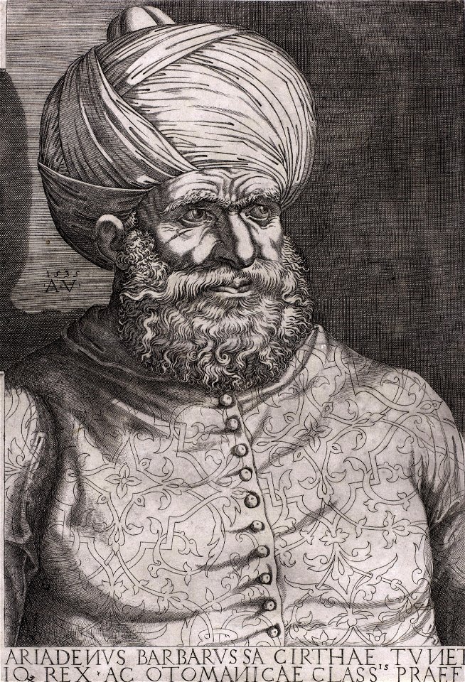 Portret van admiraal Khair ad-Din Barbarossa