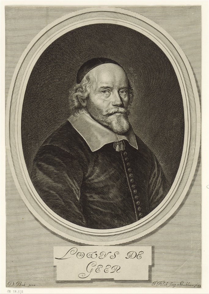 Portret van Lodewijk de Geer, Jeremias Falck, naar David Beck, 1649
