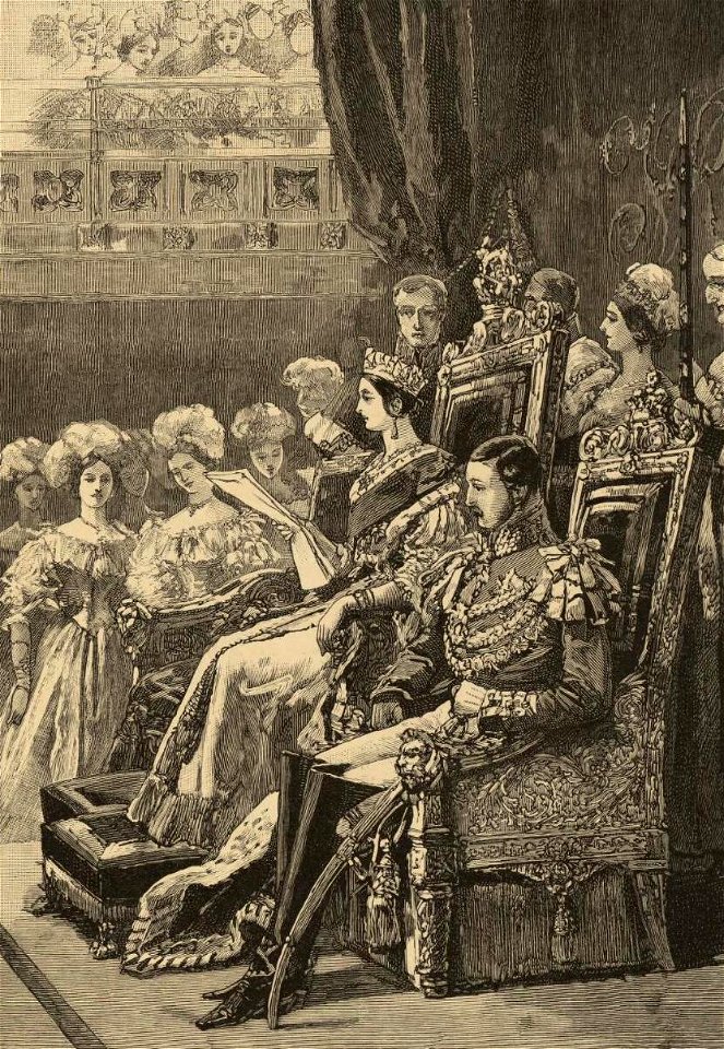 Portrait of Queen opening Parliament in 1846 (4674625)