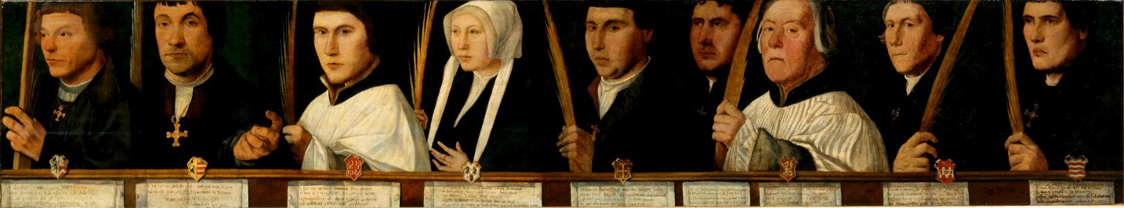 Portretten van negen leden van de Utrechtse Jeruzalembroederschap Centraal Museum 2377