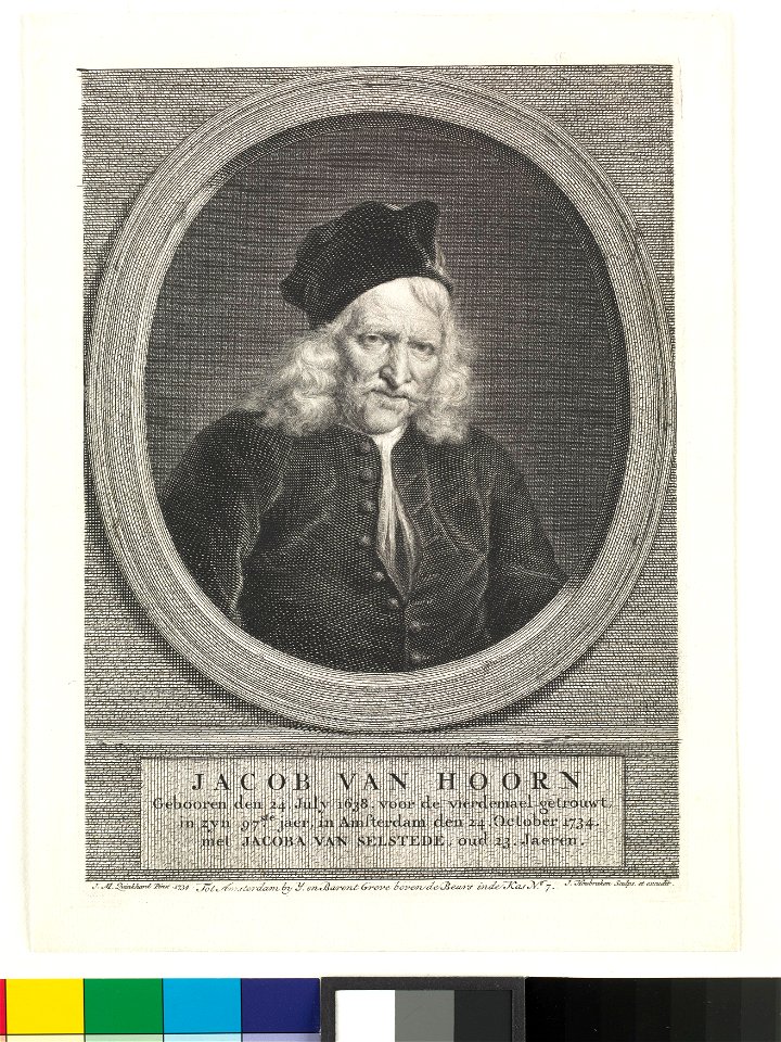 Portret van Jacob van Hoorn, objectnr A 31822