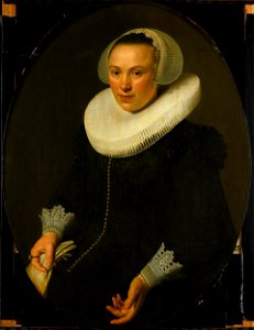 Portret van Maria Joachimsdr Swartenhont (1598-1631) Rijksmuseum SK-A-699