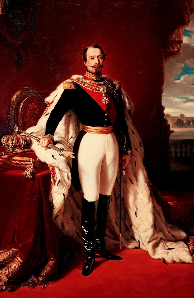 Portrait of Napoleon III in Coronation Robes (by Franz Xaver Winterhalter)