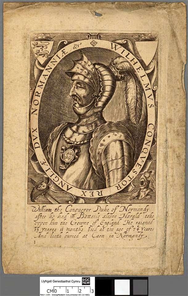 Portrait of William the Conqueror Duke of Normandy after he had in Battaile slaine Harold toke uppon him the Crowne of England (4673049)