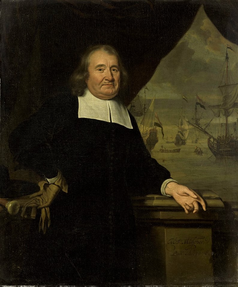 Portret van een kapitein of een reder Rijksmuseum SK-A-2331