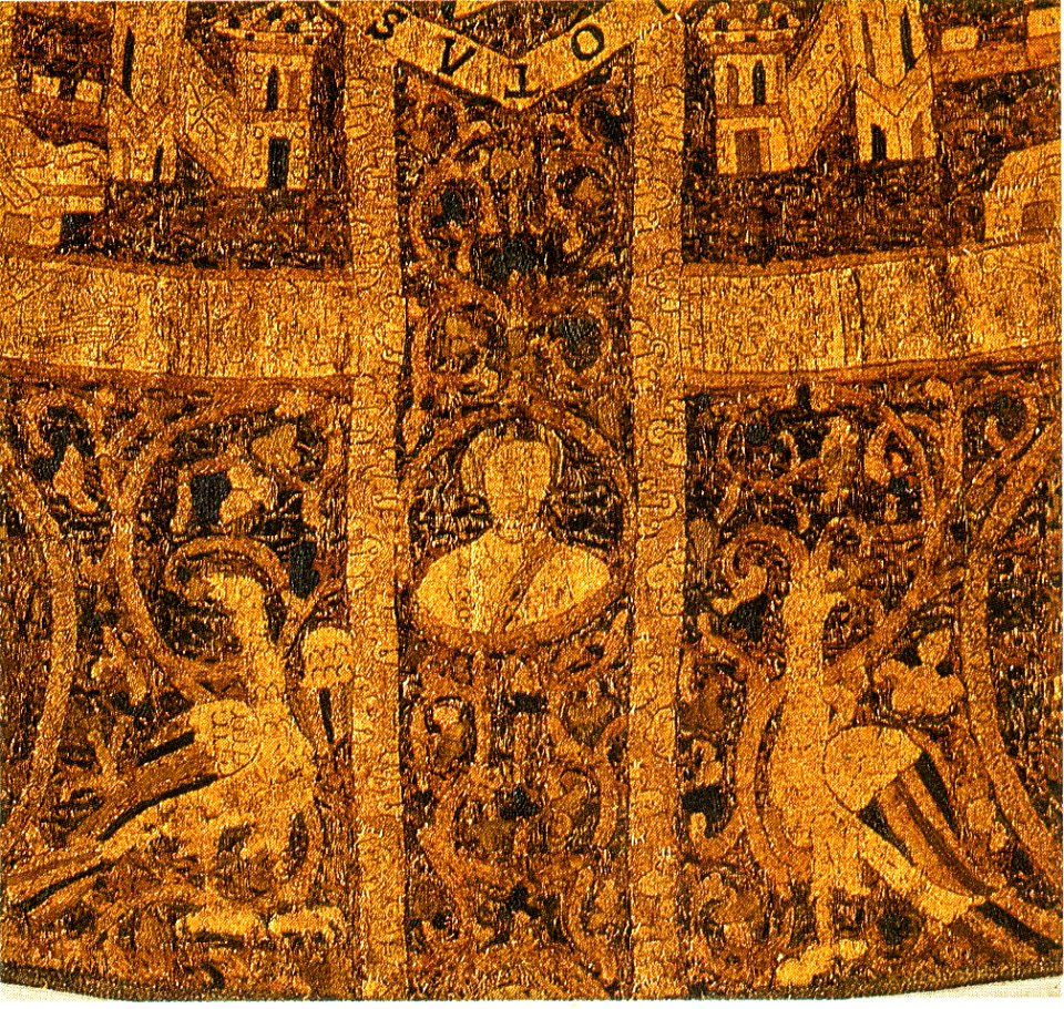 Portrayal of Saint Emeric of Hungary in the axis of the coronation pall