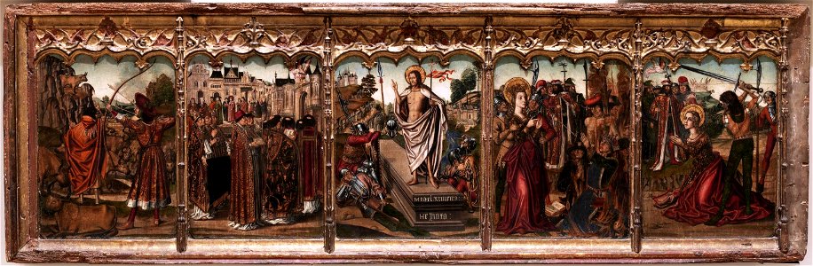 Predela con la Resurrección de Cristo, de Miguel Ximénez (Museo del Prado)