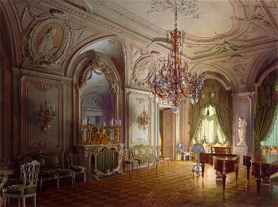 Premazzi. Mansion of Baron Stieglitz. The Concert Hall. 1870