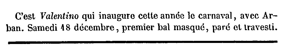 Premier bal masqué du Carnaval de Paris 1869-1870 - Annonce parue dans Le Journal amusant - 18 décembre 1869