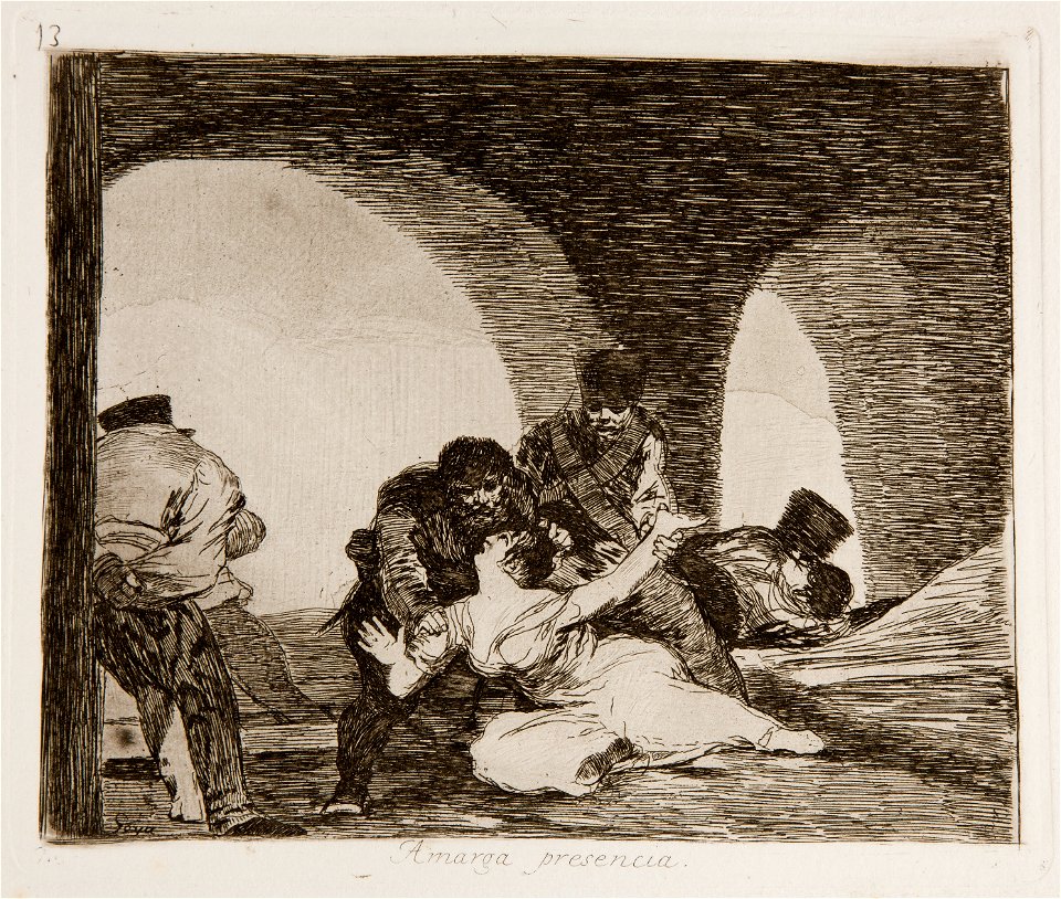 Prado - Los Desastres de la Guerra - No. 13 - Amarga presencia