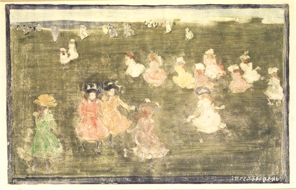 Brooklyn Museum - Children at Play - Maurice Brazil Prendergast - overall