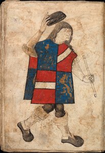 Portret van de heraut Nassau-Vianden - Portrait of the herald of Nassau-Vianden - Wapenboek Nassau-Vianden - KB 1900 A 016, folium 17v