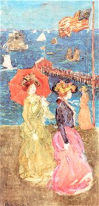 Prendergast Maurice Figures Under the Flag 1900-05