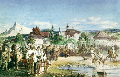 Preziosi - Primirea Domnitorului Carol I la Slănic Prahova