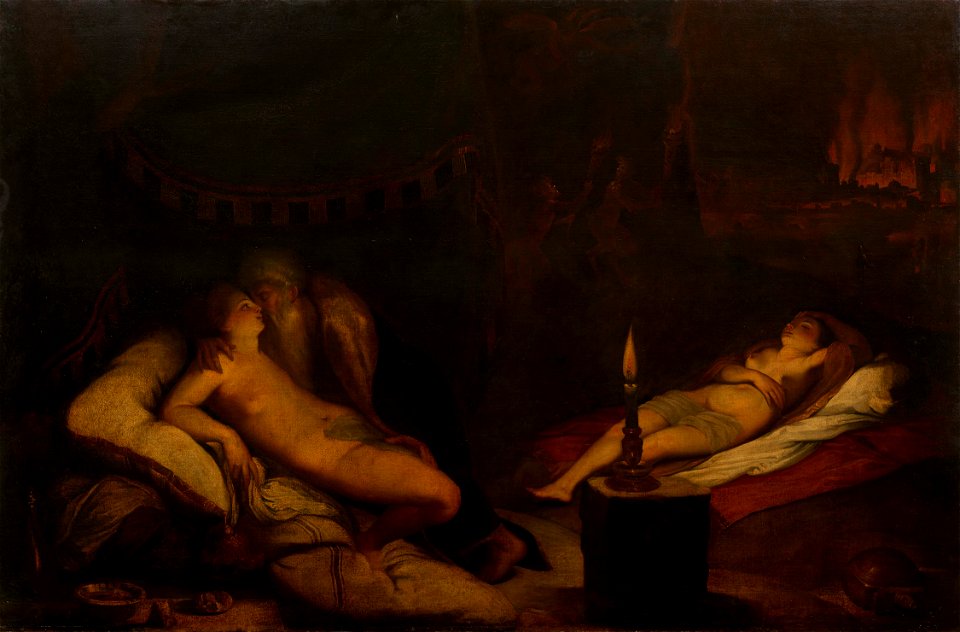 Previously attributed to Jacopo Ligozzi (1547-1626) - Lot and his Daughters - RCIN 402705 - Royal Collection