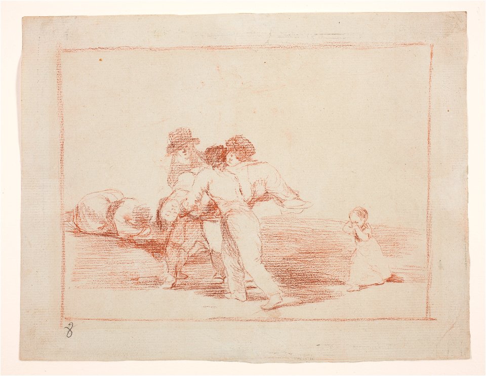Prado - Los Desastres de la Guerra - preparatory drawing - No. 50 - Madre infeliz!