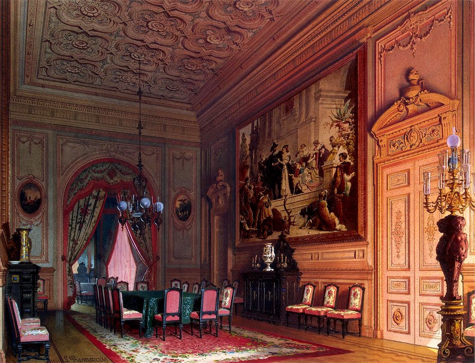 Premazzi. Mansion of Baron Stieglitz. The Dining-room 2. 1869