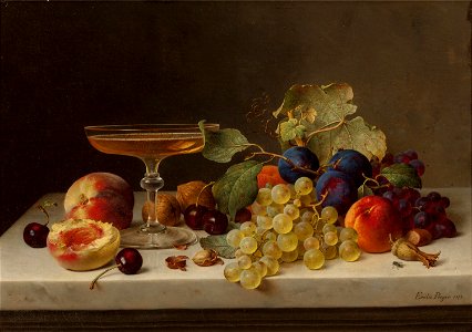 Emilie Preyer - Sommerfrüchte und Champagner (1875)