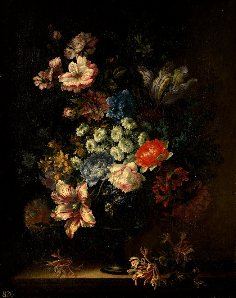 Previously attributed to Jean-Baptiste Monnoyer (1636-99) - Still-Life with Flowers in a Vase - RCIN 407217 - Royal Collection