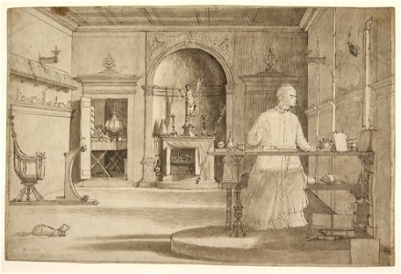 Preparatory Sketch for Carpaccio's St. Augustine in His Study
