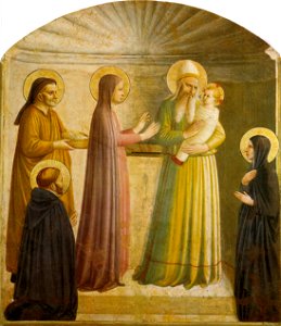 Presentation of Jesus at the Temple by Fra Angelico (San Marco Cell 10). Free illustration for personal and commercial use.