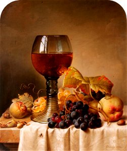 Johann Wilhelm Preyer - Früchte und ein Kelch