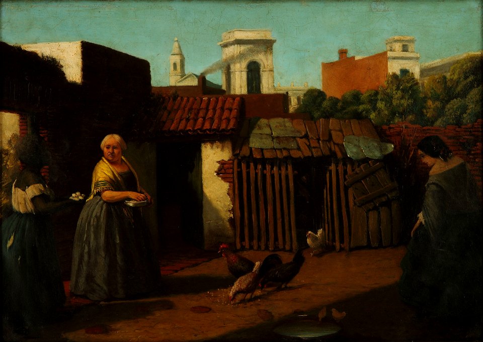 Prilidiano Pueyrredon - Patio porteño en 1850 - Google Art Project