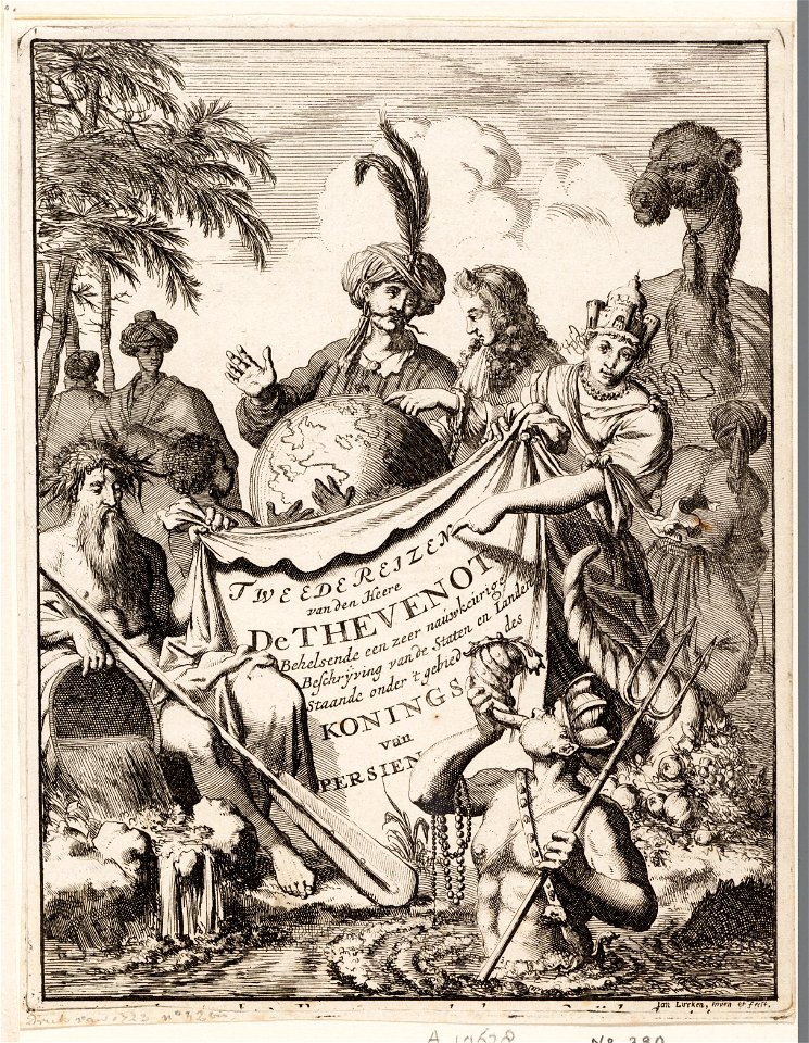 Prent Tweede reizen van den Heere De Thevenotbrbrbig'Identificatie'bigTitelTitelprent Tweede reizen van den Heere De Thevenot, objectnr A 19628