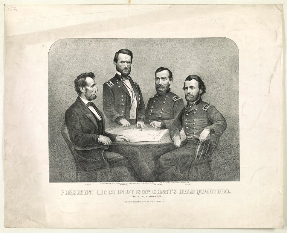President Lincoln at Genl. Grant's headquarters LCCN93502714