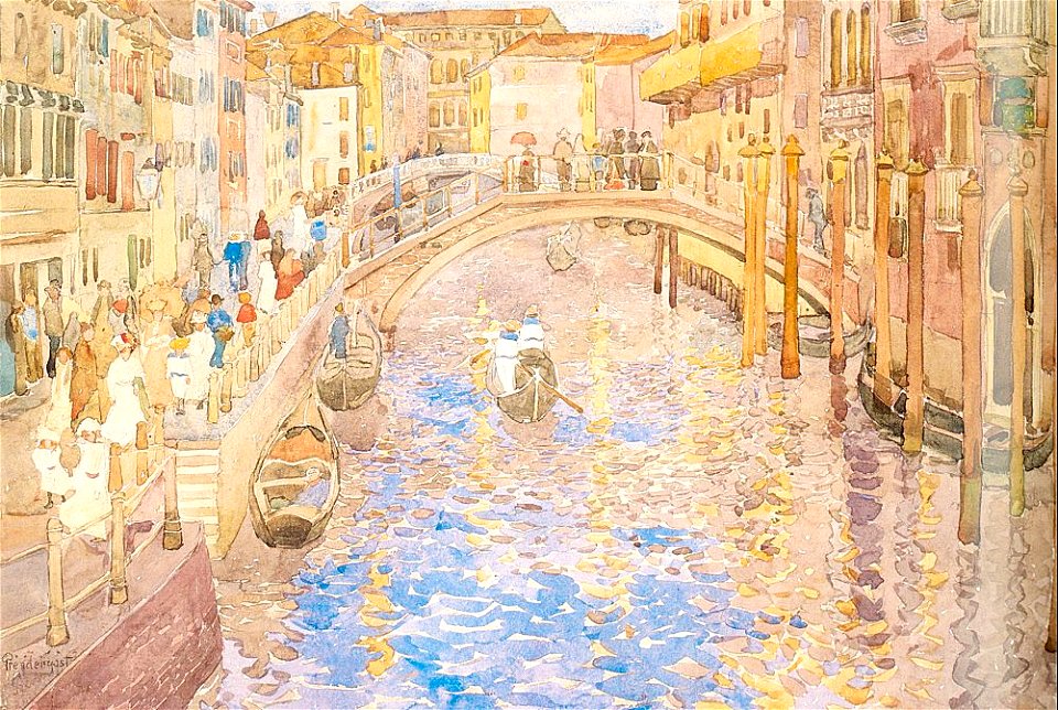 Prendergast Maurice Venetian Canal Scene 1898-99
