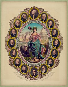 Presidents of the United States - A. Feusier, del. & lith. LCCN92506068