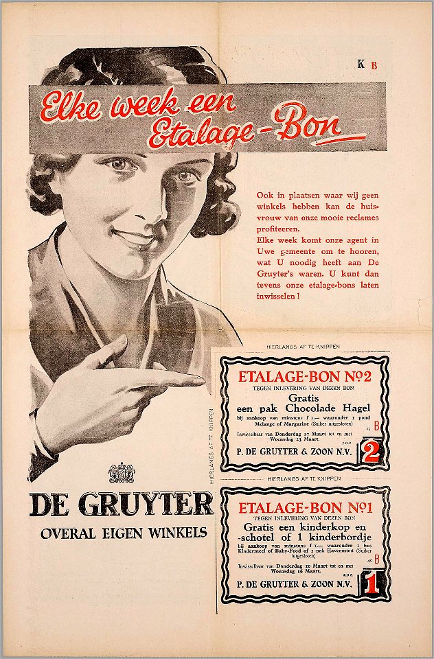 Prijslijst De Gruyter etalagebon