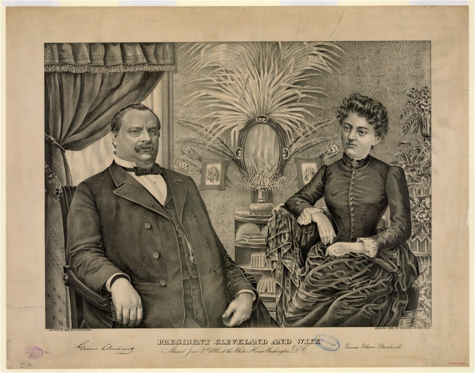 President Cleveland and wife. Married June 2nd 1886 at the White House Washington, D.C LCCN2003680052