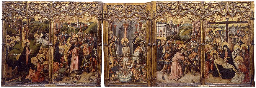 Predela con cinco escenas de la Pasión de Cristo (Museo de Bellas Artes de Valencia)